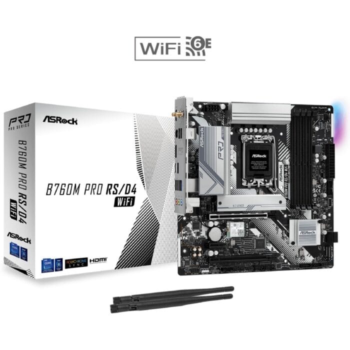 Motherboard Asrock B760m Pro Rs Ddr4 Wifi S1700 - Imagen 1