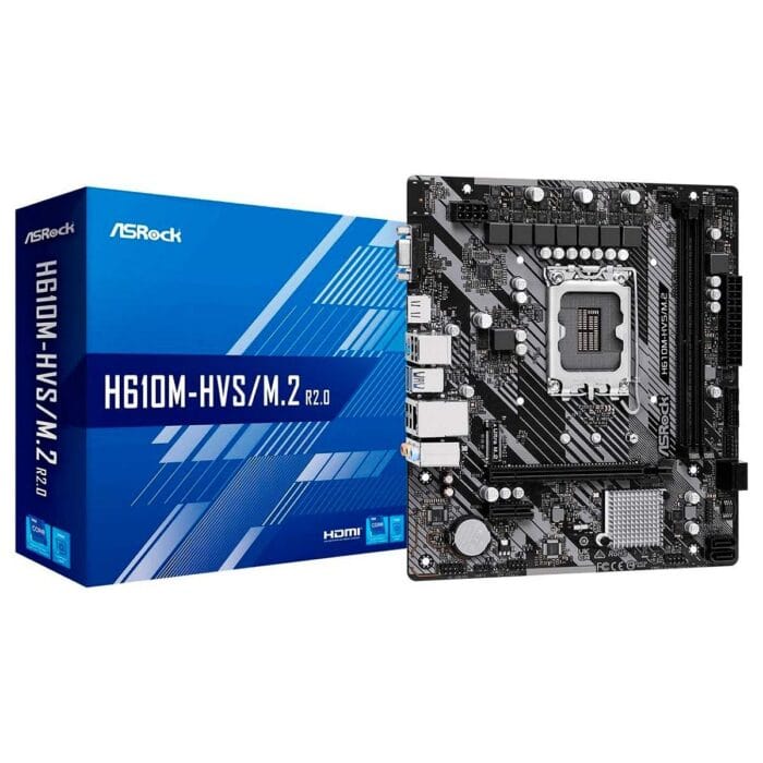 Motherboard Asrock H610m-hvs M2 R2.0 S1700 - Imagen 1
